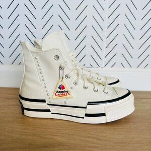 ⭐CONVERSE Chuck 70 Plus Hi Gems Sz 6 Mens Platform Shoes Pearls Sneaker A10287C⭐